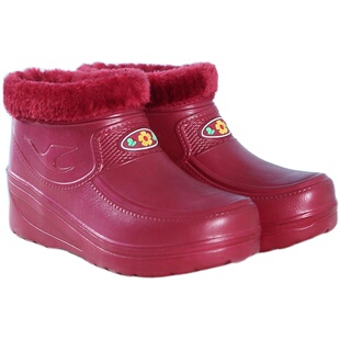 男女雨鞋洗车eva一体雪地靴厨房防水鞋保暖防滑耐磨加绒棉胶鞋