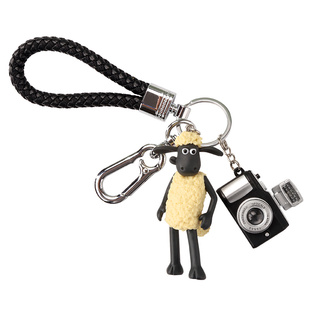 小羊肖恩钥匙扣可爱动漫钥匙链创意骑行车挂件童年生日礼物包挂饰