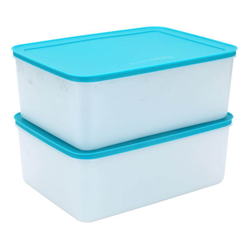 特百惠雪影大型冷冻藏食品保鲜盒5.7L冰箱密封收纳2件套送礼佳品