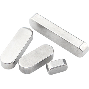 304不锈钢平键销圆角A型平键销方键销料A型方料销M3M4M5M6M8-M12