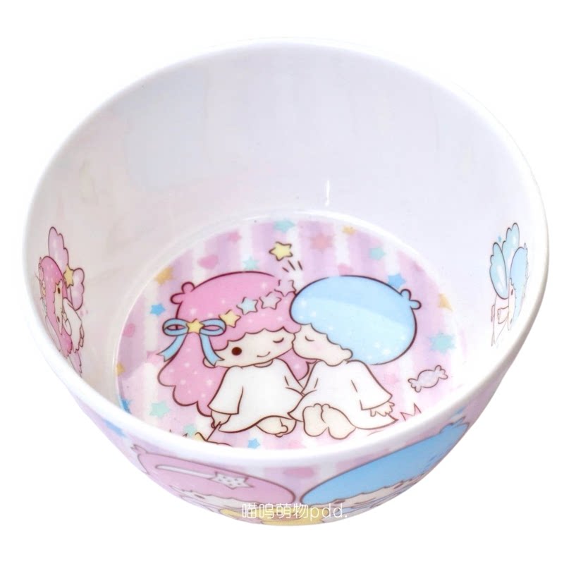食品级密胺卡通双子星宝宝餐具