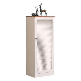 北欧地中海实木鞋柜简约现代家用电梯进门口转角单门收纳鞋柜家用