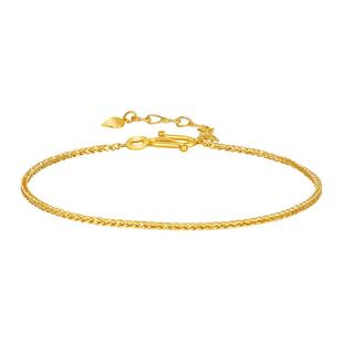 TSL谢瑞麟黄金手链肖邦链5G足金工艺素链金链计价黄金新品女XP858