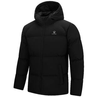 卡尔美运动羽绒服男款冬季短款加厚保暖户外防风连帽滑雪羽绒外套