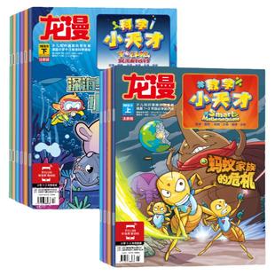 龙漫科学小天才+数学小天才杂志2024年1-12月上下【全年珍藏】原小马斯中英双语注音版5-9岁小学生漫画画报2023/2022过刊非2025年