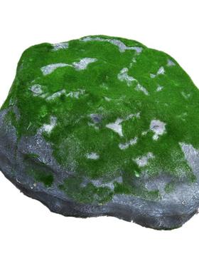 仿真青苔石头假植毛石头 室内园林景观造型石装饰石 绿毛带青苔