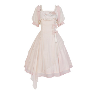 古风短袖连衣裙汉元素裙子中式国风日常甜美中长款雪纺气质夏季女