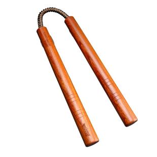 SUMMITDRAGON红檀木质双截棍实战绳索二节棍收藏盒装送人两节棍