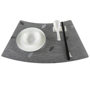 4片装扇形家用免洗防油不渗透简约可水洗pvc餐桌垫欧式酒店西餐垫