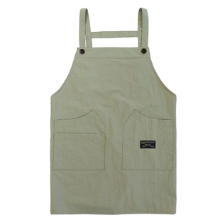 高端餐饮服务员上班专用围裙画画美甲女时尚防水工作服定制印logo