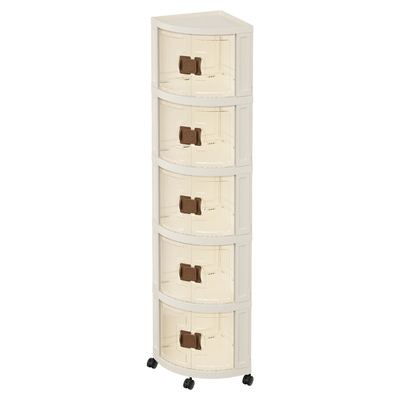 大容量自由叠加-折叠转角收纳柜