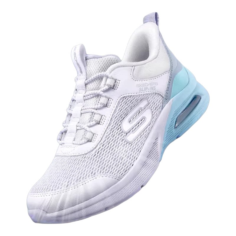 Skechers斯凯奇儿童闪穿鞋春夏一脚蹬透气跑鞋女童轻便减震运动鞋