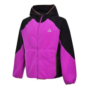 耐克ACG男外套冬中层摇粒绒全长拉链开襟连帽针织夹克HJ2461-551