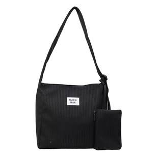 包包女式2026新款大容量条纹托特包休闲简约风通勤百搭单肩斜挎包