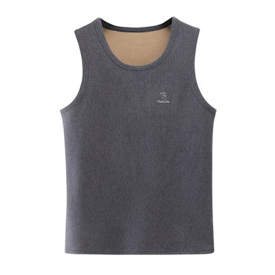 啄木鸟男士红色保暖贴身打底背心