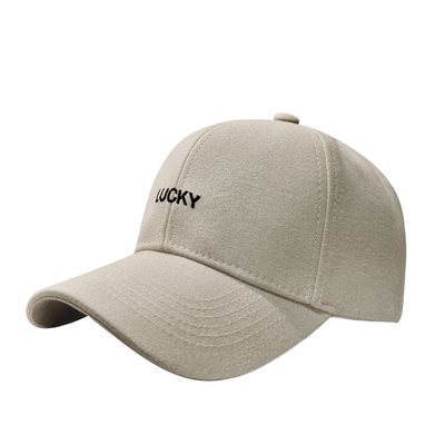 秋冬季字母刺绣毛呢棒球帽