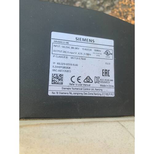议价6SL3210-5FB10-8UA0 二手西门子V90伺服驱