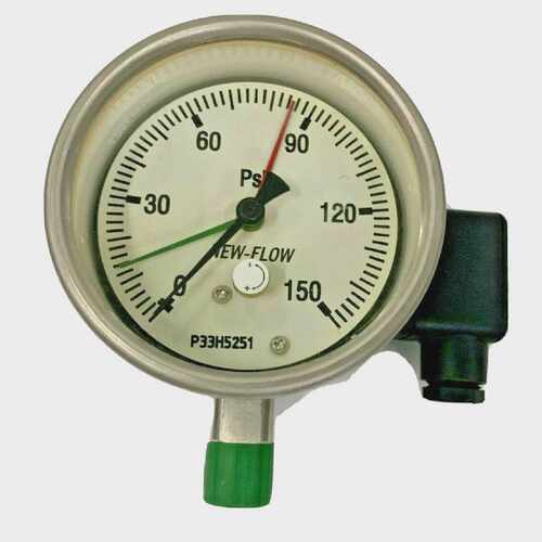 NEW-FLOW PIS5000-2-A-S-2 SS Pressure Gauge Switch 0-150 psi