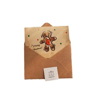 2025圣诞节贺卡元旦节快乐礼物小卡片儿童幼儿园小学生手写祝福明信片ins风可爱生日单页式卡片纸高级感J1