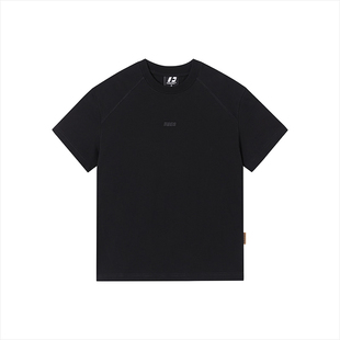 FORNINES重磅纯棉刺绣短袖T恤男款夏季潮牌合身正肩半袖打底衫女