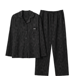 都市丽人情侣睡衣纯棉2026新款高级感长袖女款家居服套装男可外穿