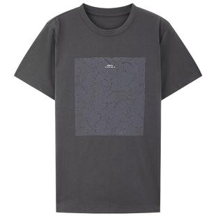 MB MindBridge百家好条纹印花短袖设计感休闲T恤夏季男士圆领上衣