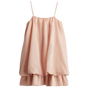 HM女装无领连衣裙春季约会穿搭泡泡花苞裙连身裙1289445