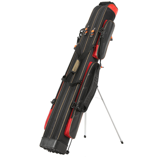 渔具包1.25/1.3/1.4/1.5米2层3层防水硬壳鱼竿包加带支架钓鱼包