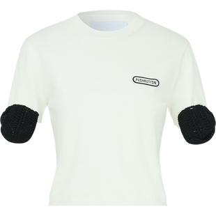 【38焕新周】Pushbutton 秋冬女蝴蝶结饰针织衫毛衣