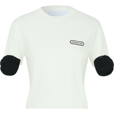 【折扣】Pushbutton 秋冬女蝴蝶结饰针织衫毛衣