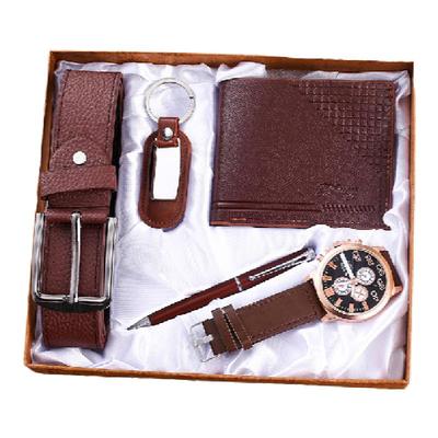 Business Watch Leather Wallet Gift Set for Boyfriend men Dad
