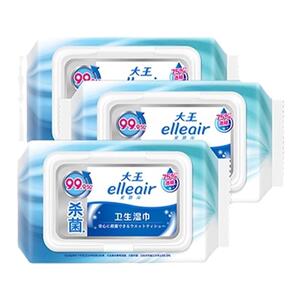 大王卫生湿巾酒精型60片*5包