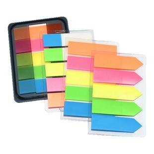 便签贴索引标签纸可书写塑料书签透明指示荧光膜彩色便利贴粘性强