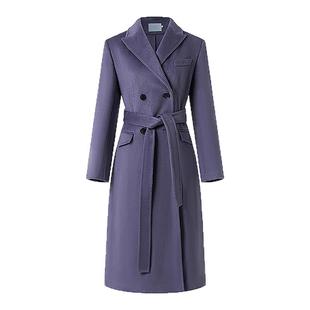 OBEG欧碧倩2025冬商务精英风羊驼毛呢大衣中长款西装外套50504559