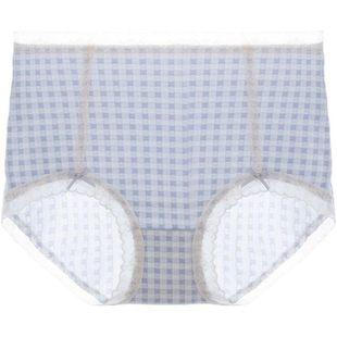 大码内裤女纯棉中高腰胖mm200斤抗菌桑蚕丝裆无痕透气可爱少女生