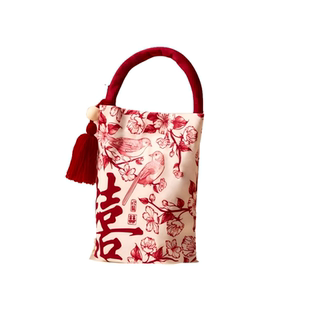 高级感手提布袋喜糖袋结婚喜糖盒伴手礼果袋喜庆婚礼回礼婚庆用品