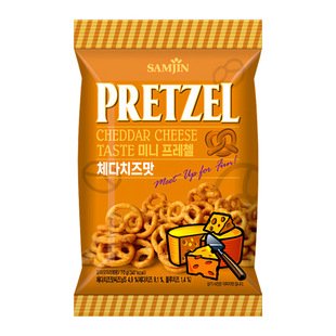 韩国进口SAMJIN三进饼干圈芝士芥末海鲜味休闲解馋零食小吃70g