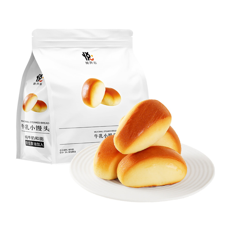 奶香小馒头牛乳小面包饱腹早餐