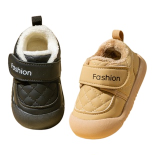 冬季男宝宝鞋1一3岁婴儿学步鞋冬天加绒保暖女童鞋子防滑软底棉鞋