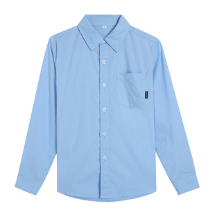 春秋初高中小学生蓝色长袖衬衫校服幼儿园男女童英伦风礼服园服校