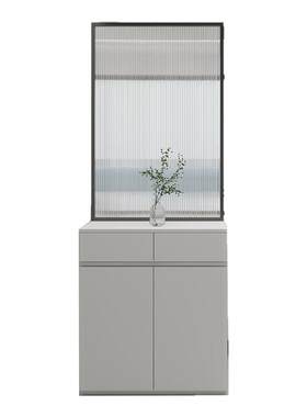 屏风隔断储物一体柜定制玄关柜