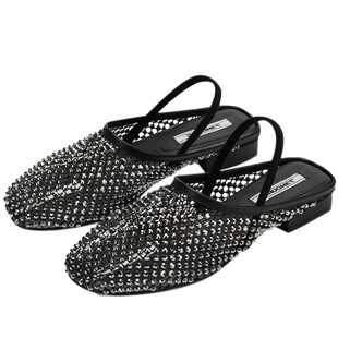 73hours女鞋下意识心动春季新款芭蕾风玛丽珍凉鞋镂空渔网鞋