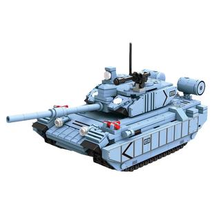 TWF/特维方挑战者2主战坦克小颗粒手工拼装积木礼物玩具军事收藏