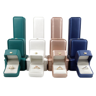 金边按扣钉新品推荐PU仿皮首饰盒戒指盒项链盒高档介子手镯套装盒