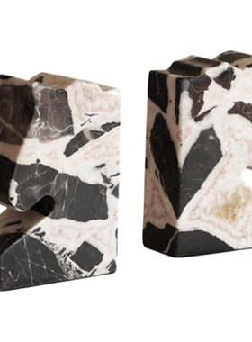 梵其轻奢大理石骏马书档摆件