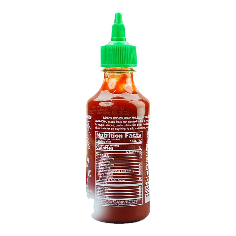 美国进口汇丰sriracha红公鸡是拉差辣椒酱美式蒜蓉辣椒酱低脂健身