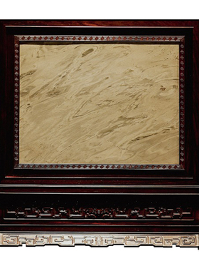 老挝大红酸枝木绿端石插屏