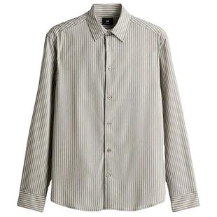 HM男装衬衫春季内搭通勤休闲时尚标准版型短袖衬衣1259799