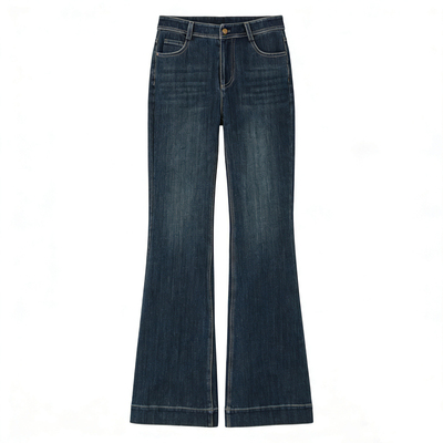 天丝微喇牛仔裤女弹力显瘦显腿长