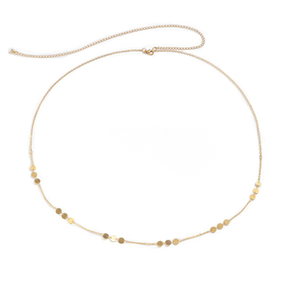 JZ Belly chain 欧美简约bikini身体链 性感内搭铜片舞蹈腰链女